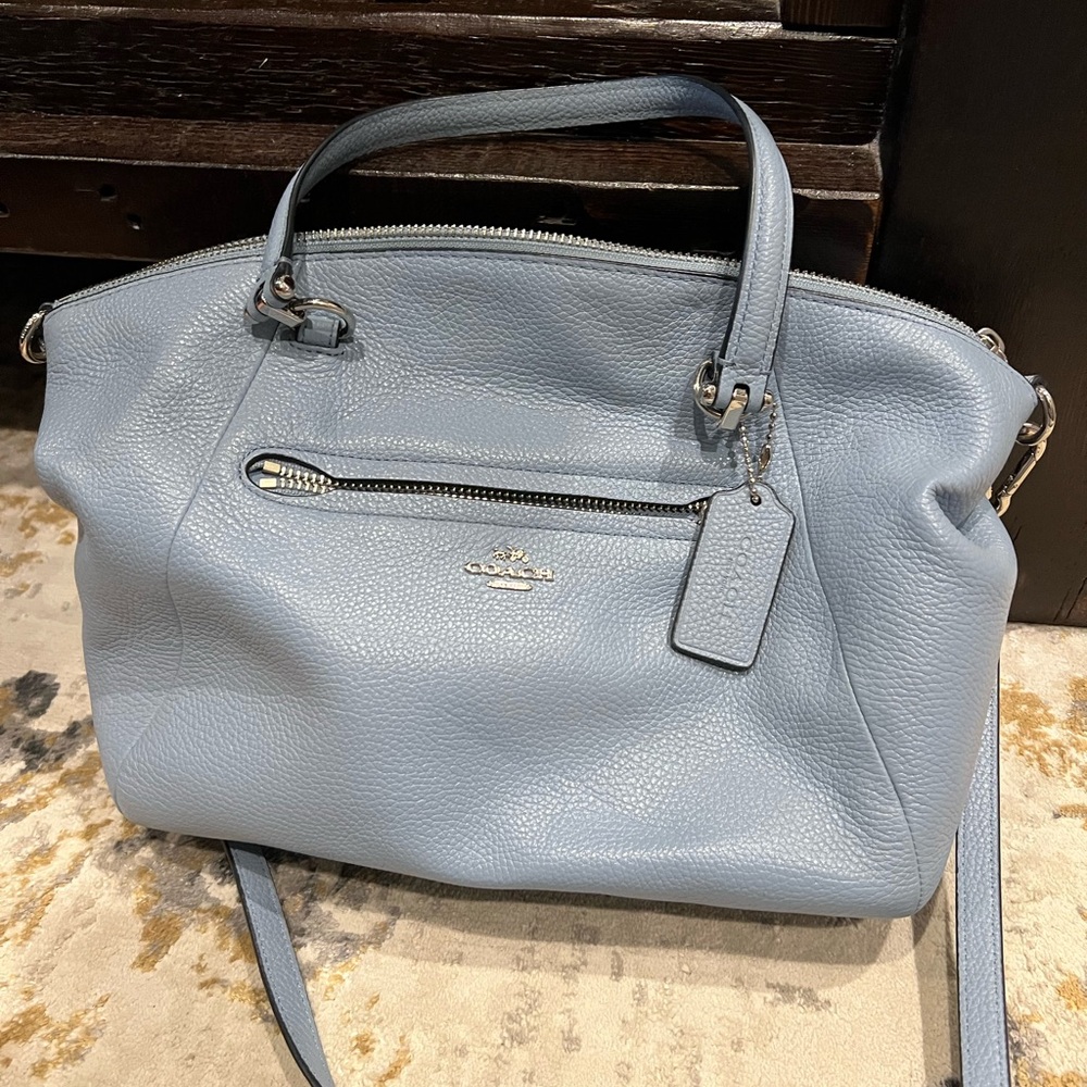 Coach Blue Satchel with Elegant Design